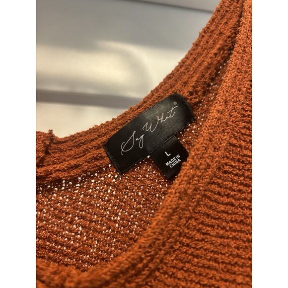 Women Rust Orange Knit Tank Woven Cotton Skirt Tier Ruffle Maxi Dress Size Large - Picture 3 of 6